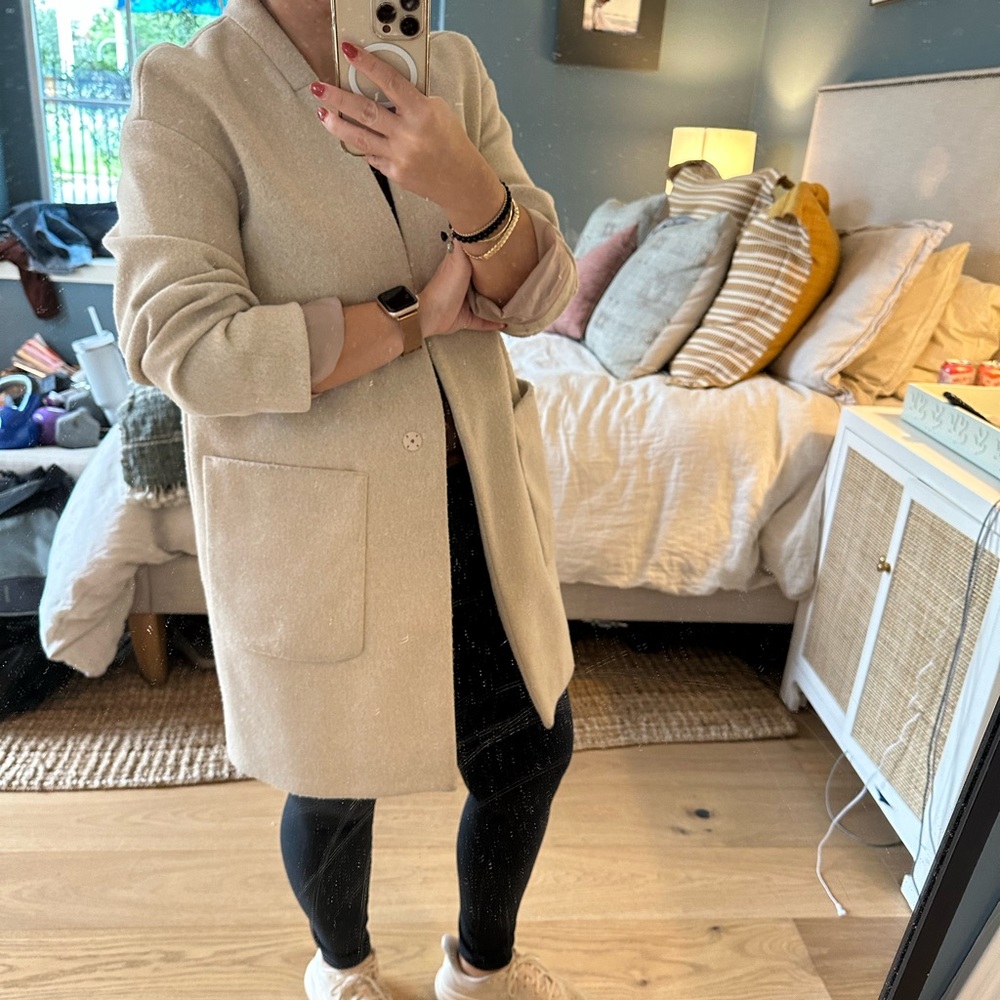 Zara Blazer Jacket Fall Neutrals